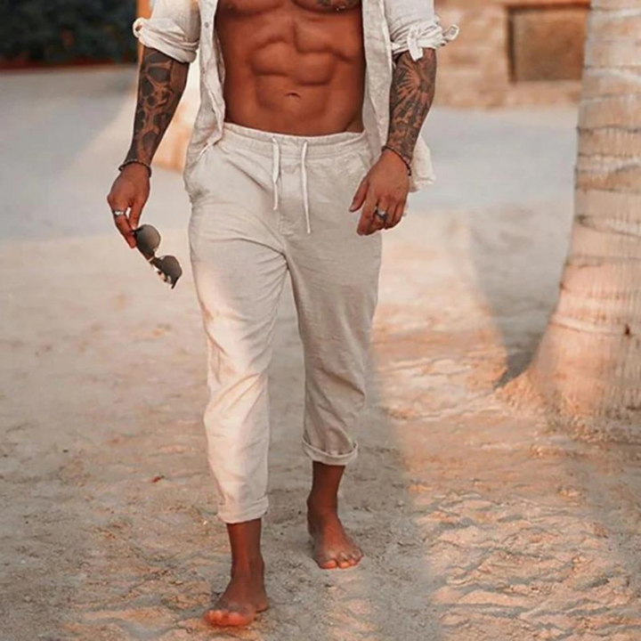 Eleganti pantaloni da uomo in lino - un look elegante e confortevole per tutti i giorni