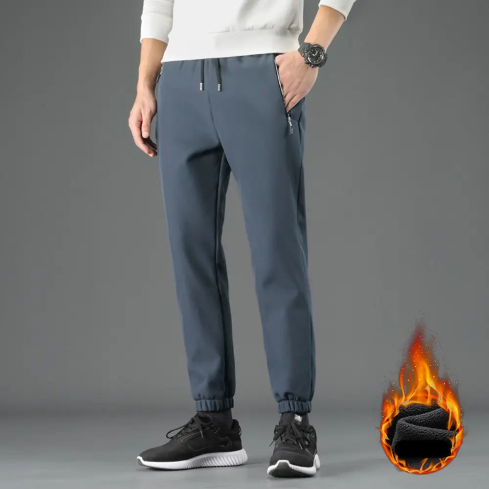 Pantaloni da uomo antivento con profondità e fodera in pile - comfort e protezione per tutti i giorni