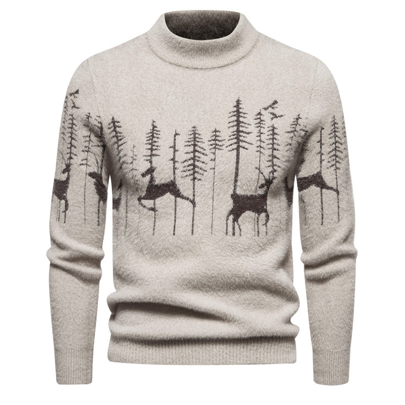 Elegante maglione natalizio da uomo dal design lussuoso