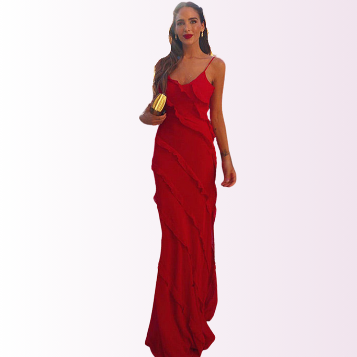 <html>
<body>
<p>Almudena | Abito maxi elegante con ruches giocose</p>
</body>
</html>