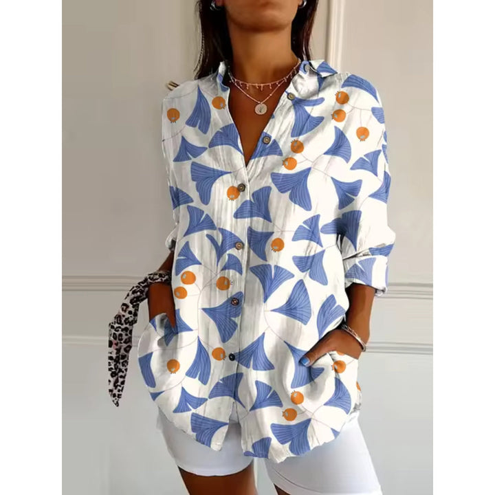 Elegante abito floreale da donna con maniche lunghe - eleganza e comfort per tutti i giorni