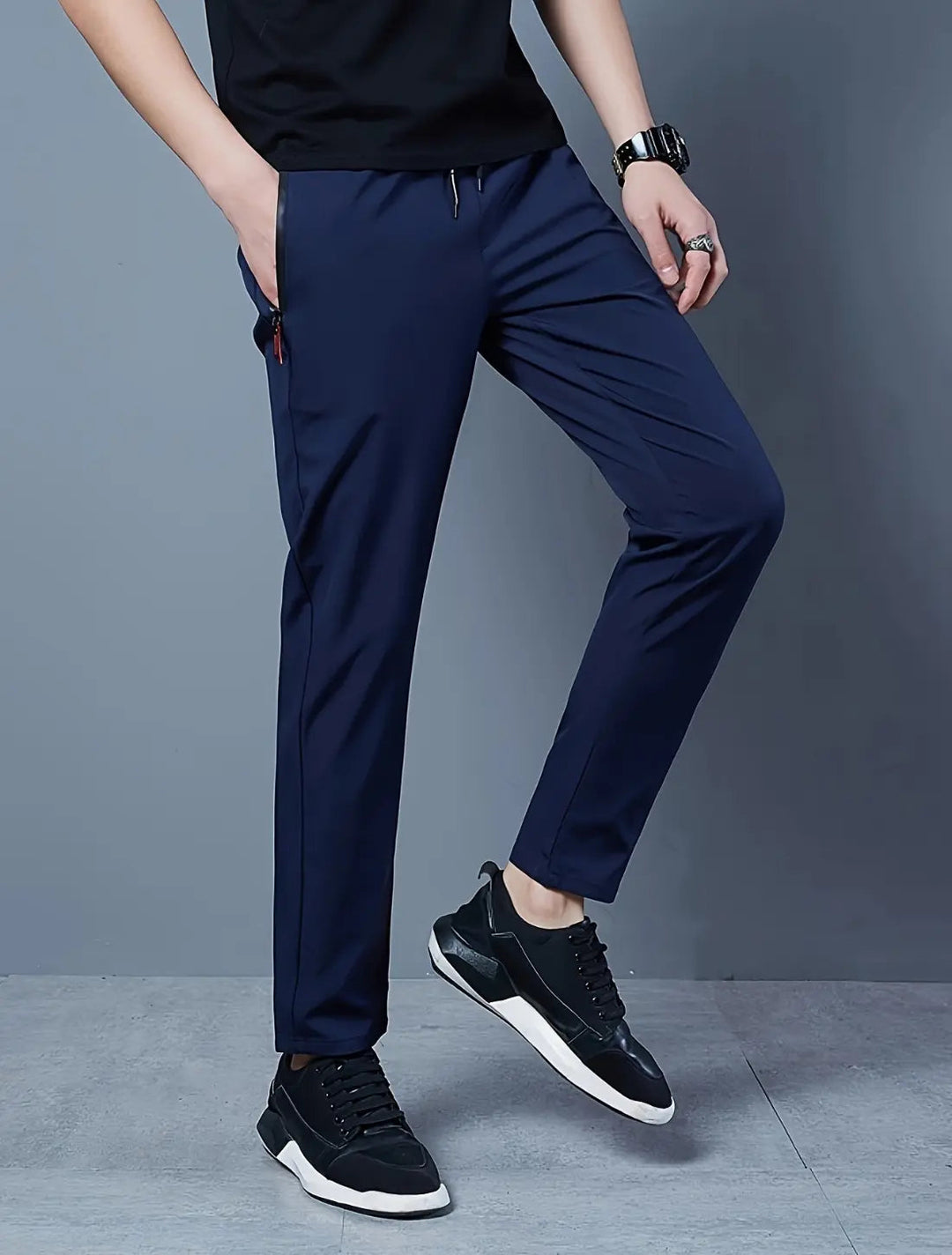 VIQA Pantaloni sportivi slim fit da uomo - Vestiti leggeri e flessibili per tutti i giorni e per l'allenamento
