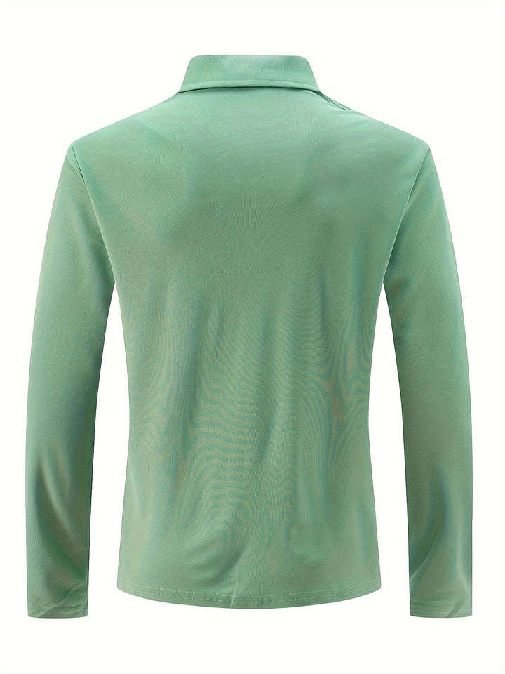 Emiliano™ - Camicia a maniche lunghe con collo alla coreana!
