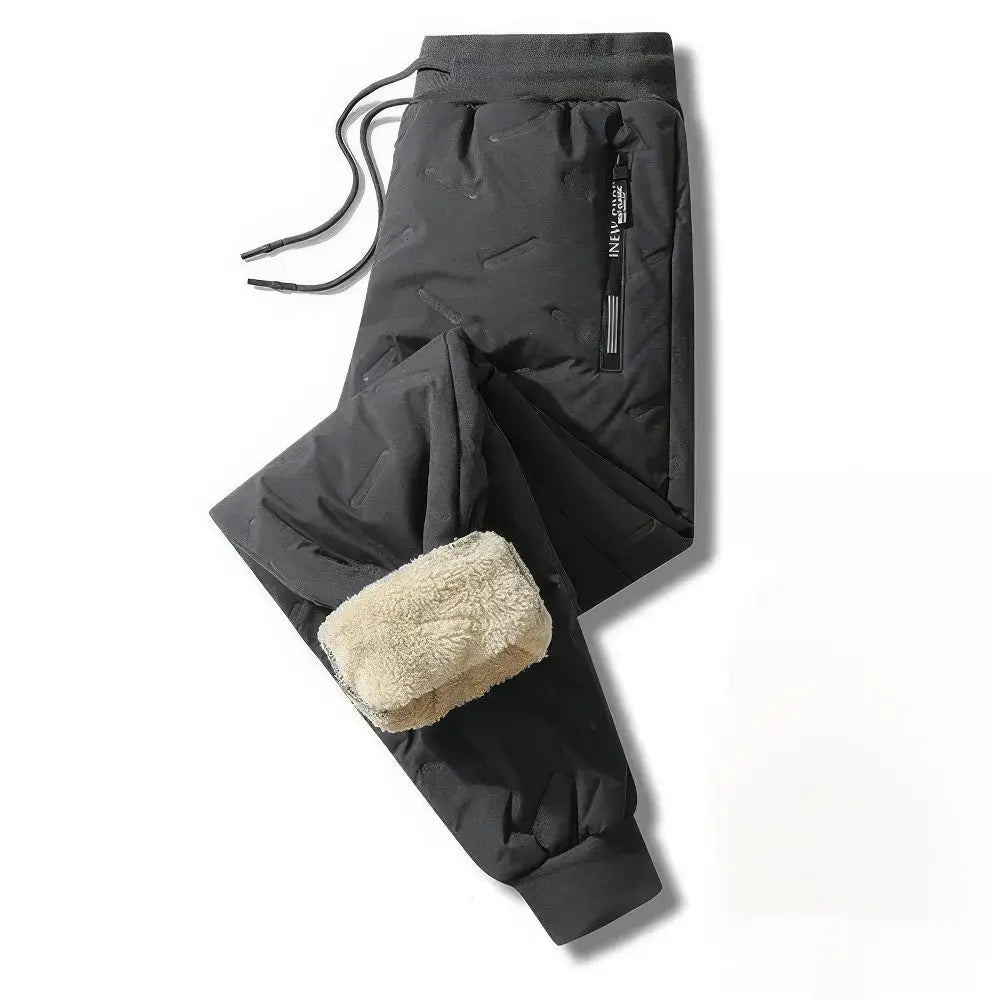 Comodi pantaloni da corsa da uomo in pile trapuntato, perfetti per le giornate fredde
