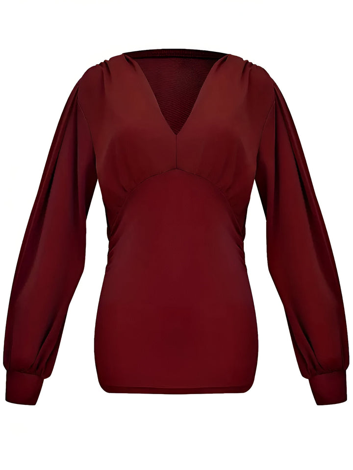 Caylee - Elegante Casual Blouse met Speelse Lantaarnmouwen