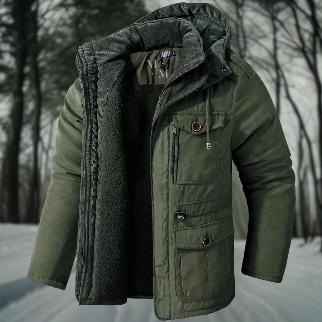 Elegante bomber invernale da uomo con pratica chiusura a zip - un design elegante per le giornate fredde