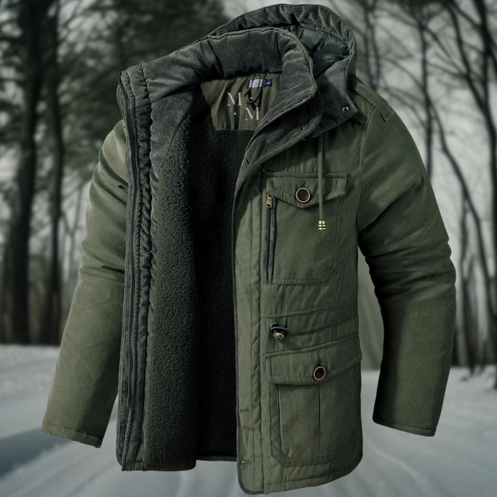 Elegante bomber invernale da uomo con pratica chiusura a zip - un design elegante per le giornate fredde