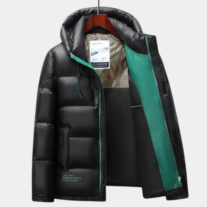 Piumino invernale da uomo con cappuccio e fodera calda - ideale per le giornate fredde