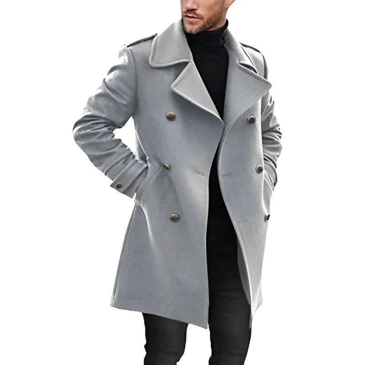 Trench invernale lungo ed elegante da uomo - elegante e caldo per le giornate fredde