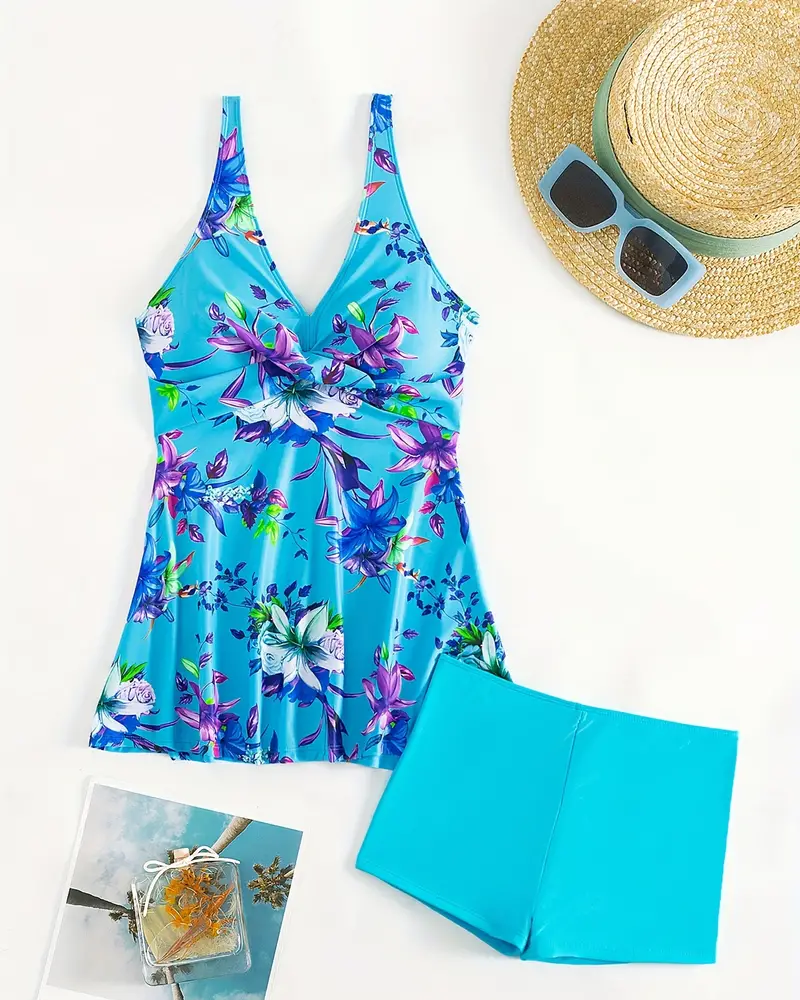 Feike | Elegante costume da bagno con stampa a fiori tropicali per un look elegante