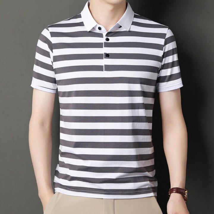 Elegante polo da uomo con righe classiche - eleganza e comfort per tutti i giorni