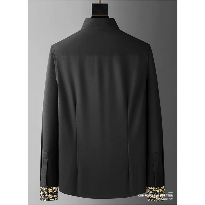 Elegante camicia da uomo con motivo giapponese dal design raffinato