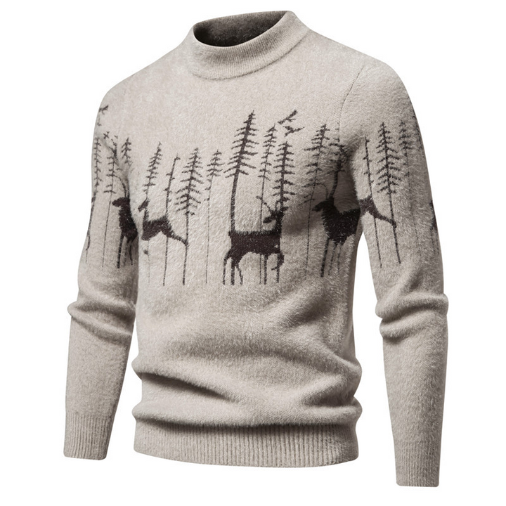 Elegante maglione natalizio da uomo dal design lussuoso