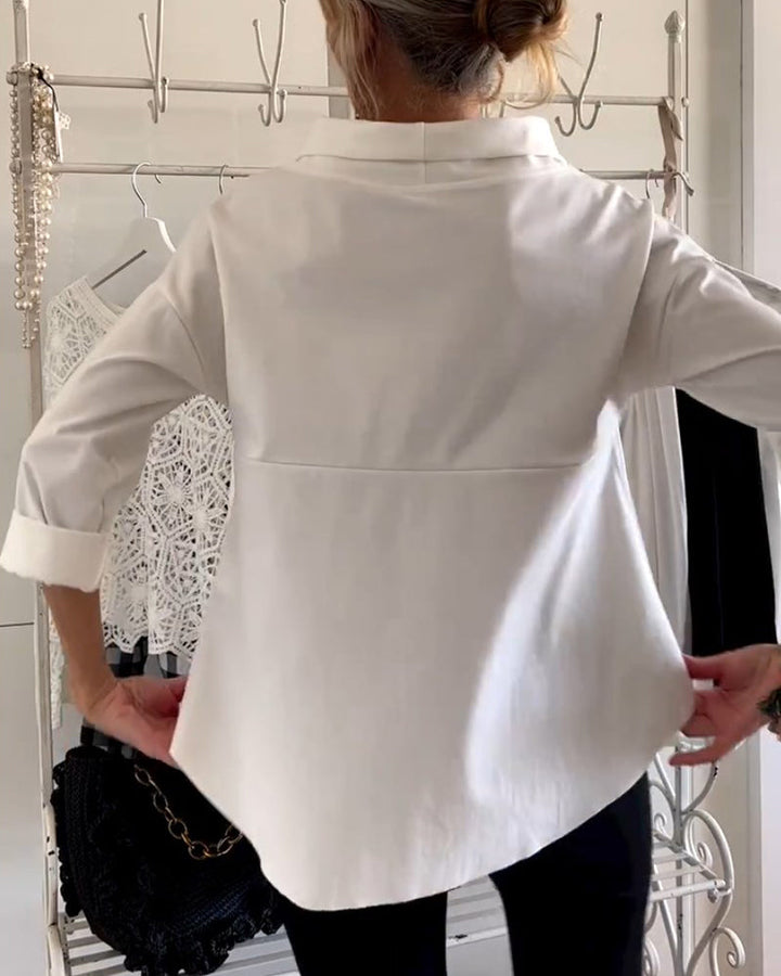 Lara - Top Casual Monocromatico Elegante