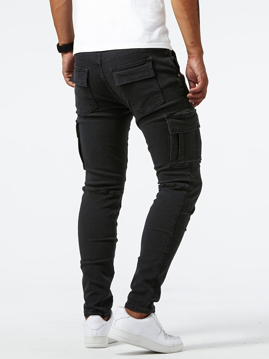 Pantaloni cargo da uomo eleganti e confortevoli, elasticizzati - una combinazione di funzionalità e design alla moda