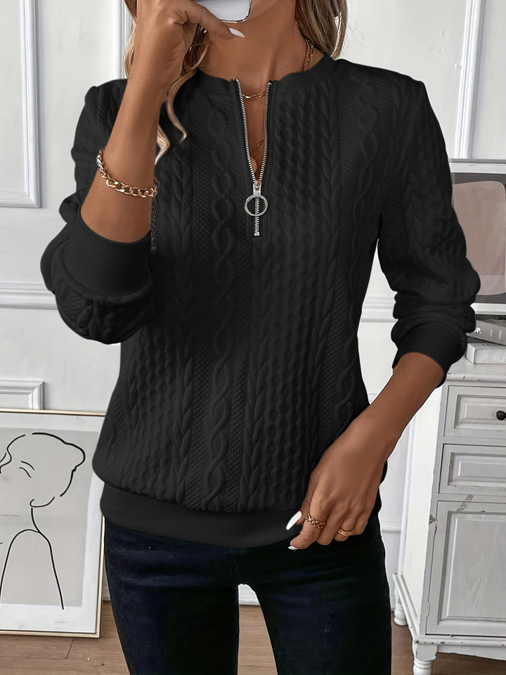 Stefania™  - Maglione con cerniera di tendenza