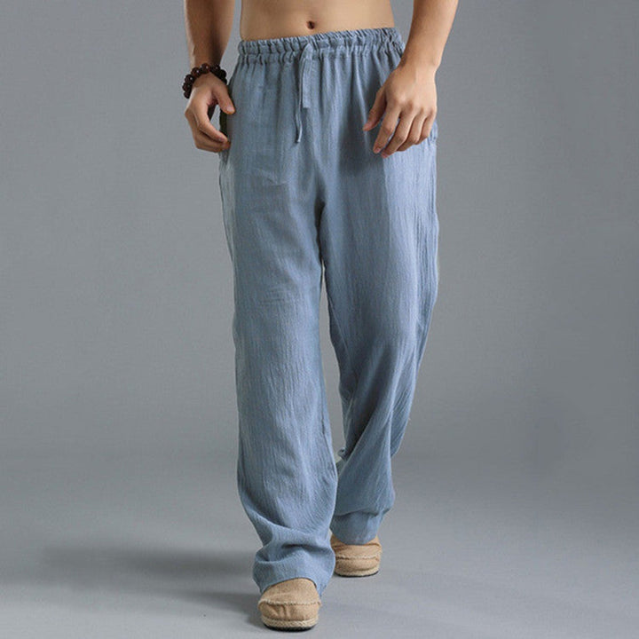 Luchtige Wijde Broek van Katoen en Linnen voor een Comfy Stijl