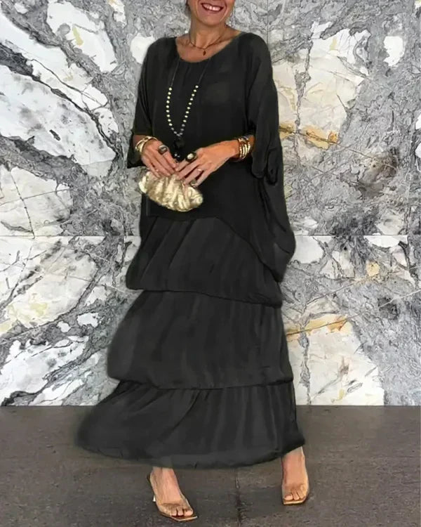 Abito elegante da donna in chiffon - un look elegante e glamour