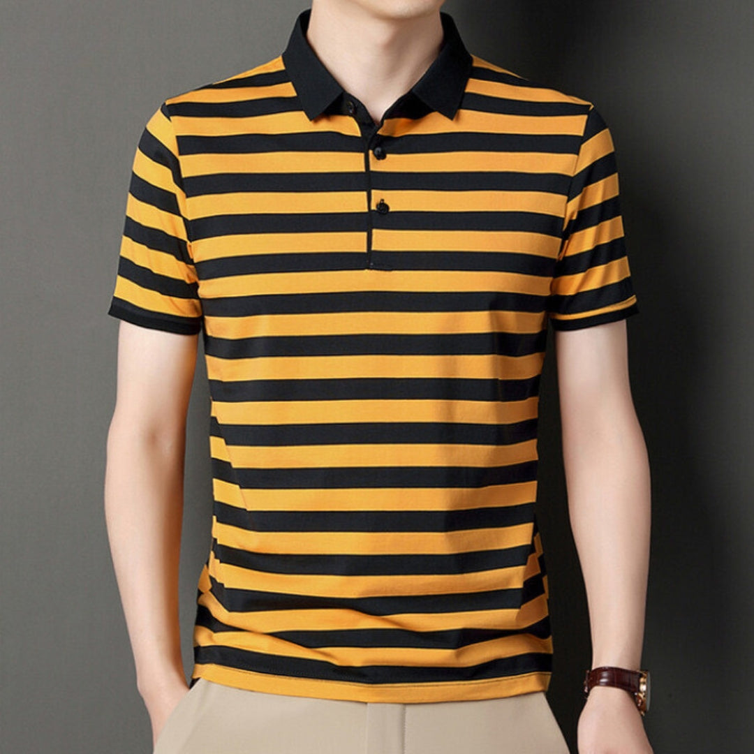 Elegante polo da uomo con righe classiche - eleganza e comfort per tutti i giorni