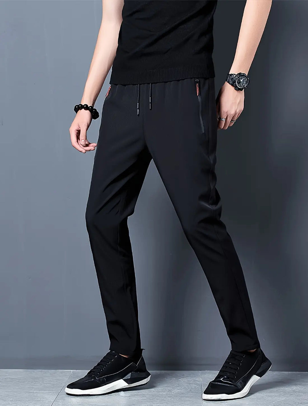 VIQA Pantaloni sportivi slim fit da uomo - Vestiti leggeri e flessibili per tutti i giorni e per l'allenamento