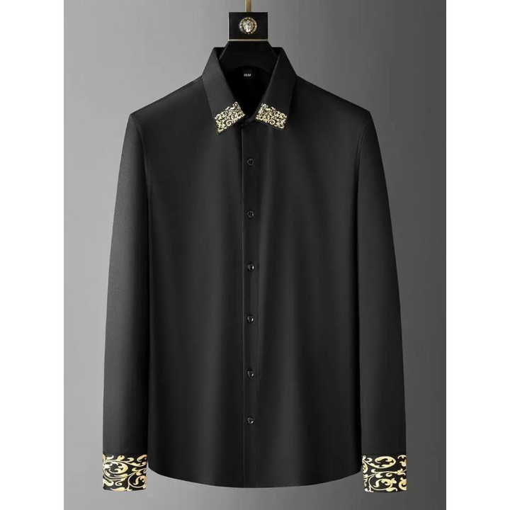 Elegante camicia da uomo con motivo giapponese dal design raffinato