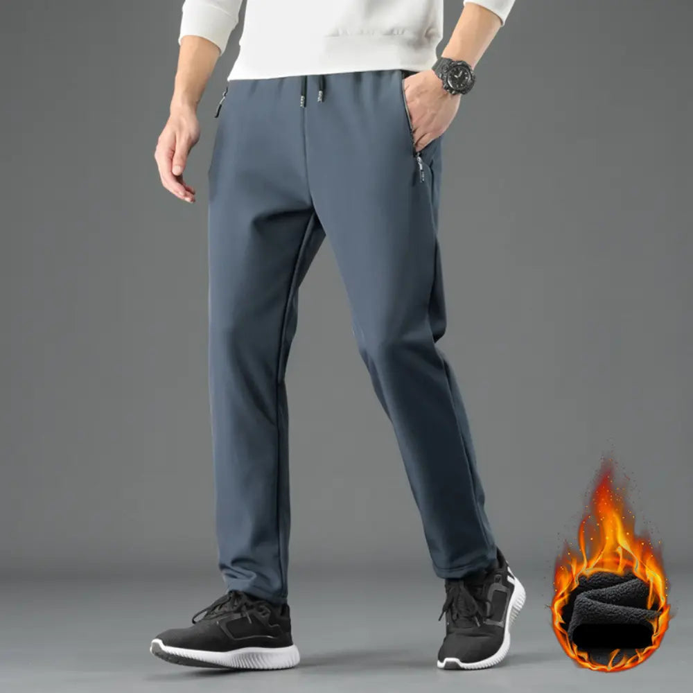 Pantaloni da uomo antivento con profondità e fodera in pile - comfort e protezione per tutti i giorni