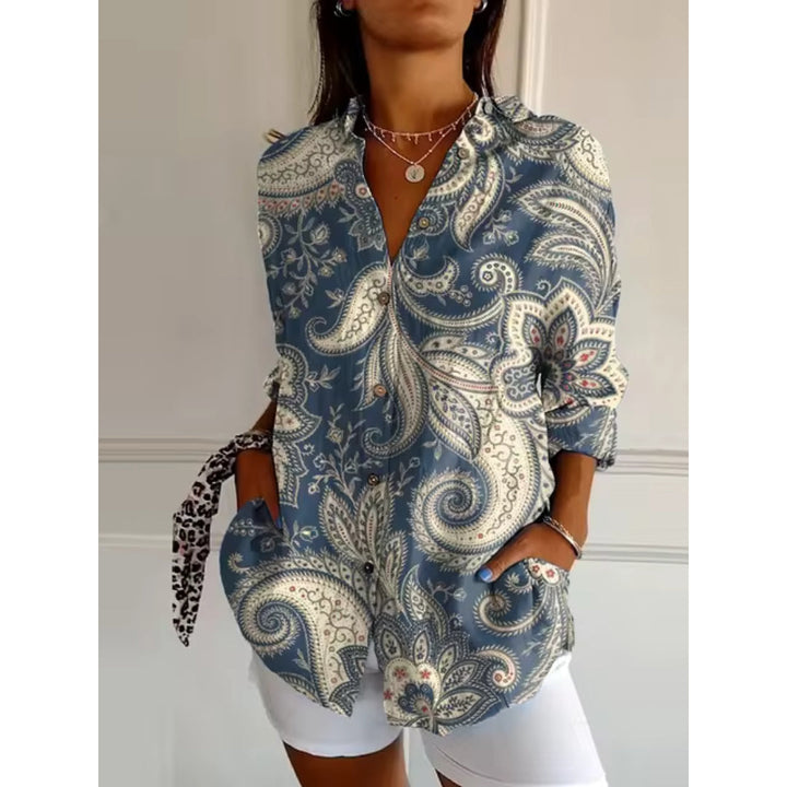 Elegante abito floreale da donna con maniche lunghe - eleganza e comfort per tutti i giorni
