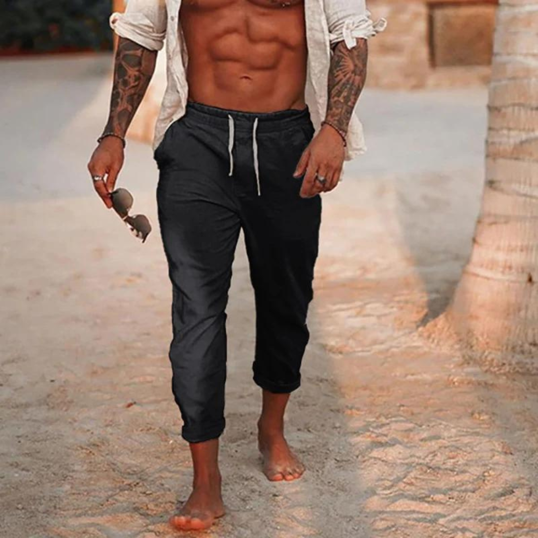 Eleganti pantaloni da uomo in lino - un look elegante e confortevole per tutti i giorni