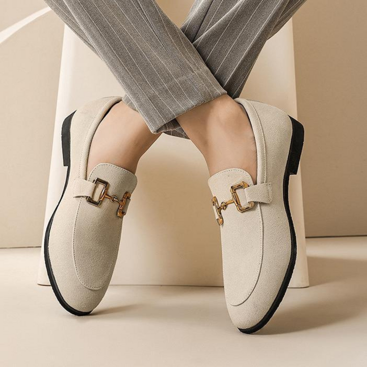 Mocassini da uomo eleganti e confortevoli in elegante pelle scamosciata
