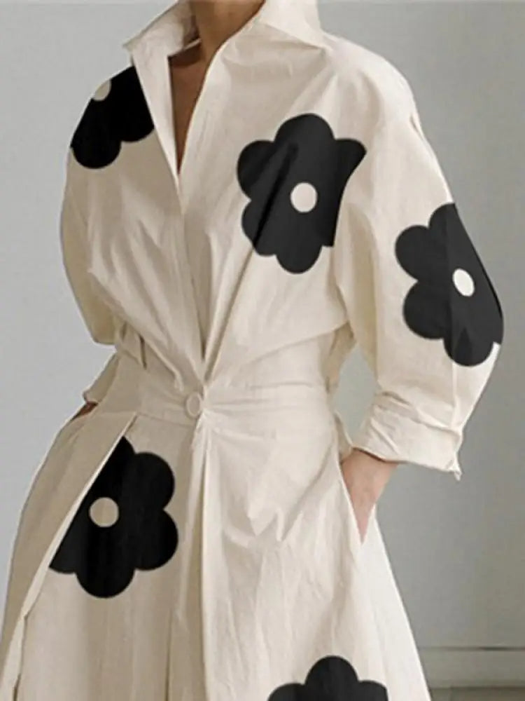 <html>L'Elodie - Elegante Vestito Midi a Righe in Stampa Floreale per Donne</html>