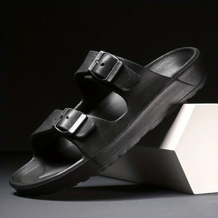 Eleganti sandali da uomo con doppia fibbia per il massimo comfort