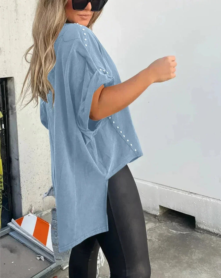 Elisa™ - Maglietta oversize con borchie