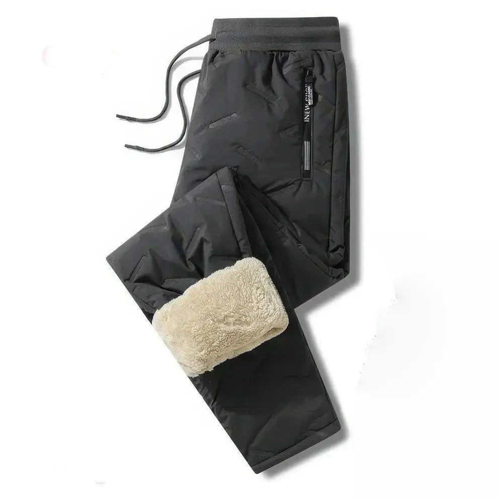 Comodi pantaloni da corsa da uomo in pile trapuntato, perfetti per le giornate fredde