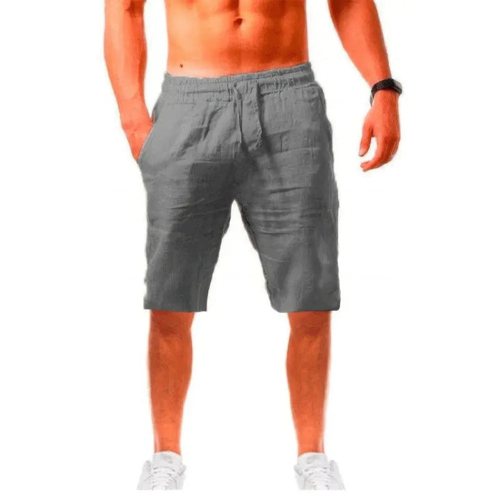 Pantaloncini da fitness da uomo in lino - Pantaloncini da allenamento comodi ed eleganti per qualsiasi attività