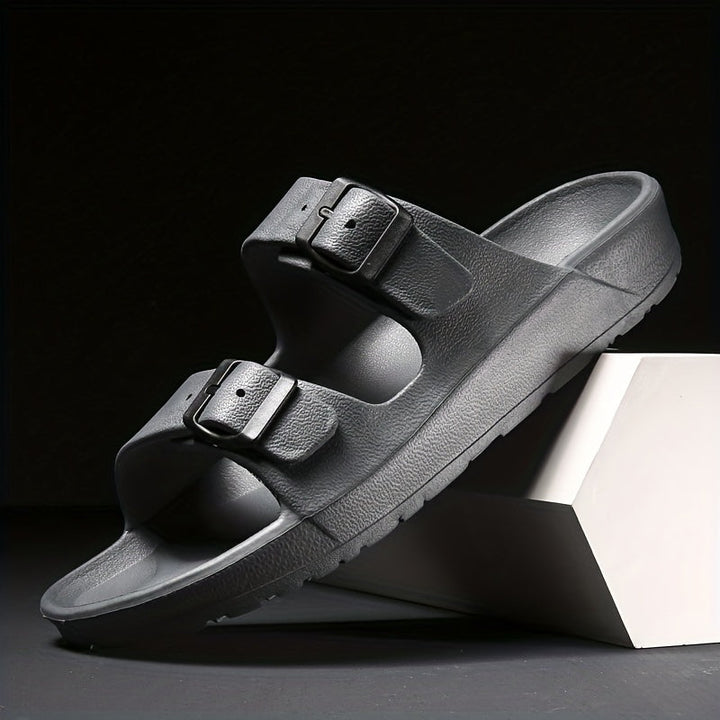 Eleganti sandali da uomo con doppia fibbia per il massimo comfort