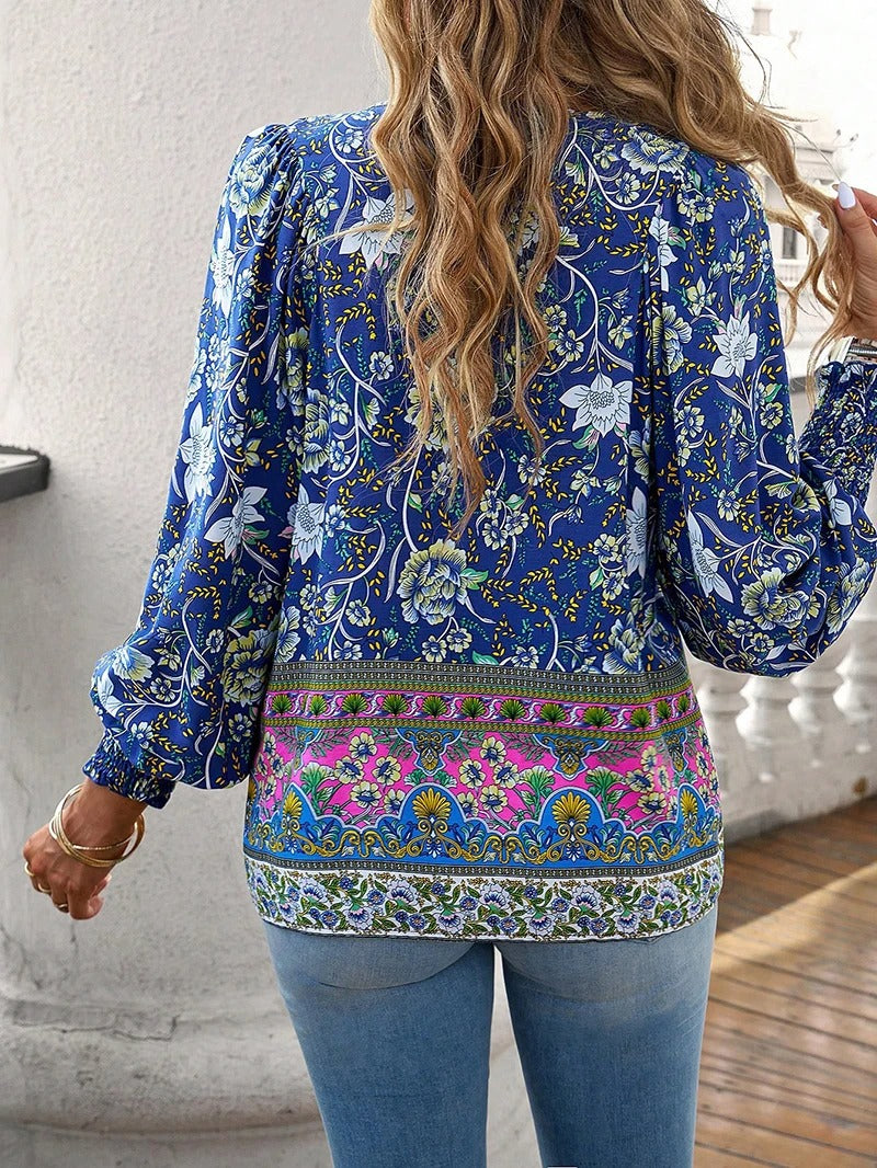 Nynke - Blusa Fiori Raggiante per le Giornate Estive