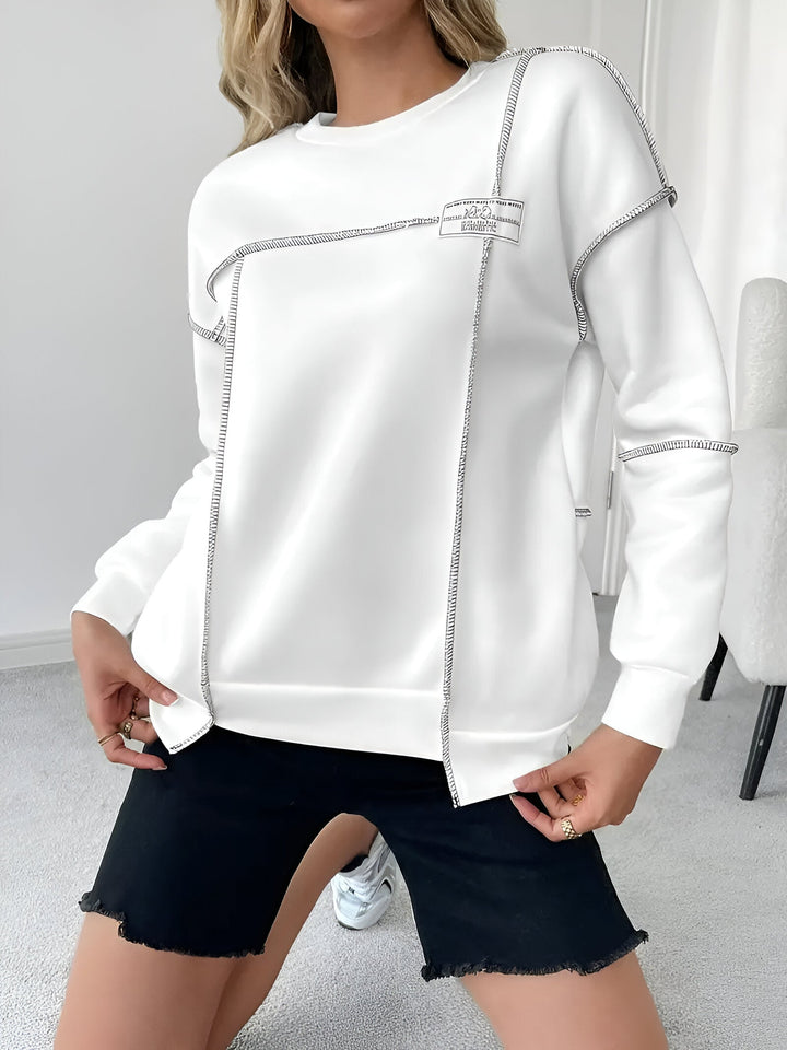 Céline - Trendy Asymmetrisches Ripp-Sweatshirt mit Kapuze