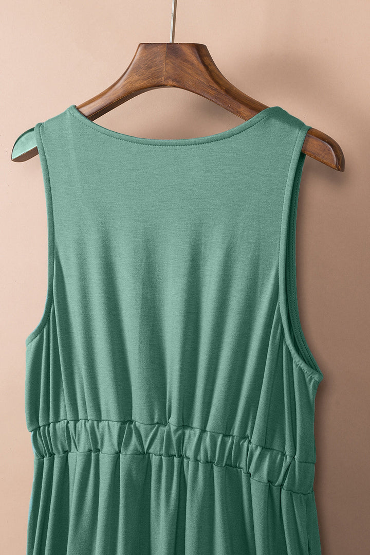 <p>Elena - Abito Senza Maniche Verde Elegante per un Look Fresco</p>