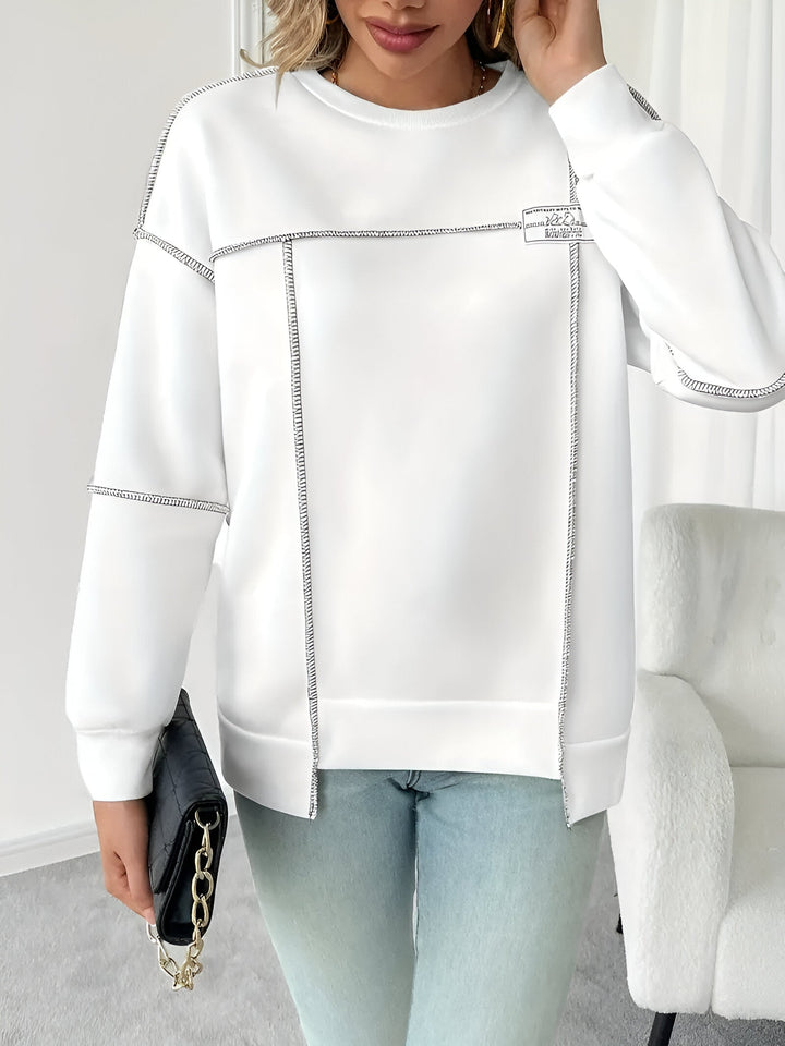 Céline - Trendy Asymmetrisches Ripp-Sweatshirt mit Kapuze