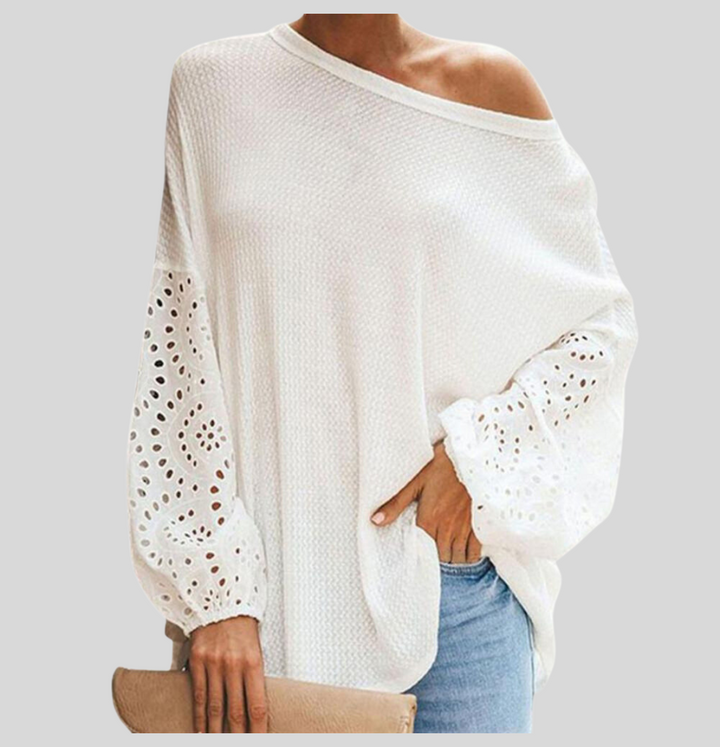 Elegante camicetta da donna con spalle scoperte per un look elegante e alla moda