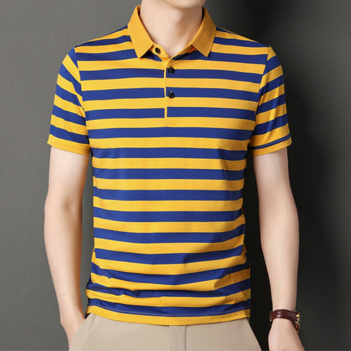 Elegante polo da uomo con righe classiche - eleganza e comfort per tutti i giorni