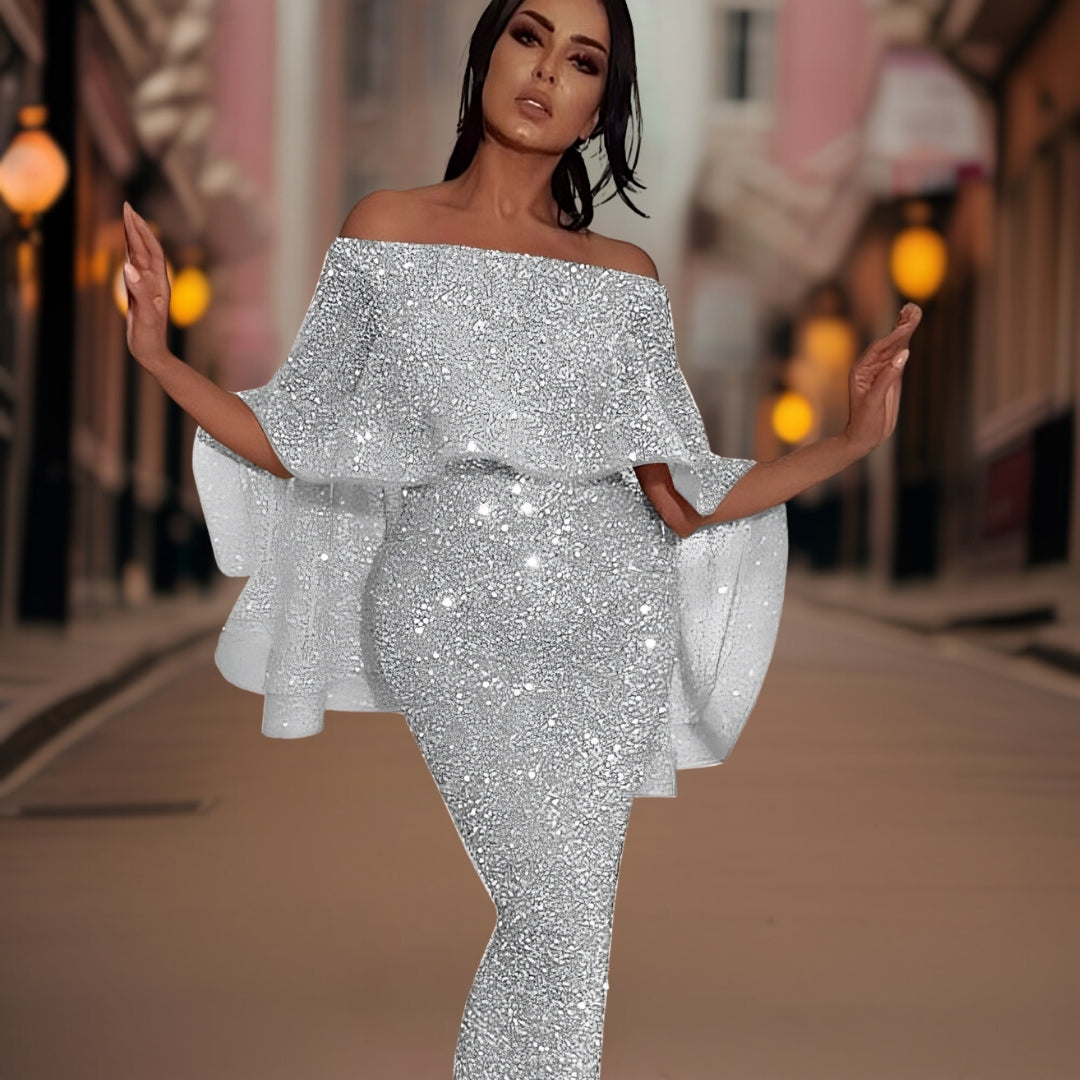 Elegante Verity Avondjurk met Schouderdetails voor Dames