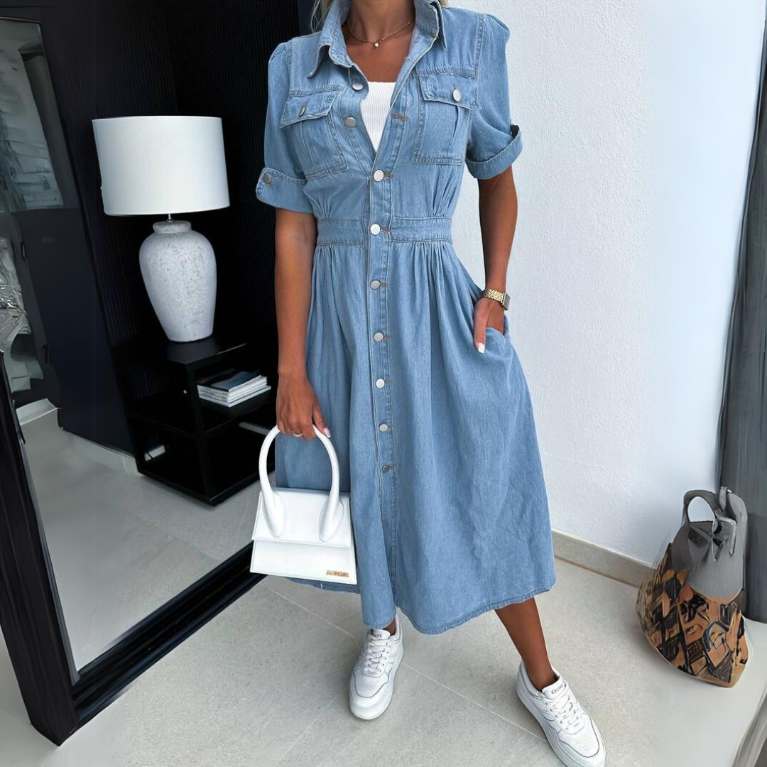 Elegante abito da donna in denim - la scelta perfetta per ogni occasione