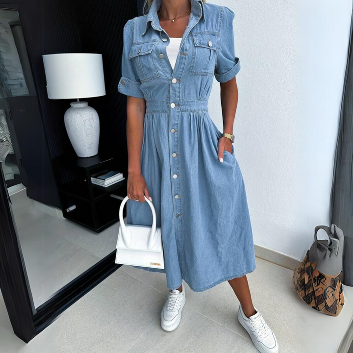 Elegante abito da donna in denim - la scelta perfetta per ogni occasione