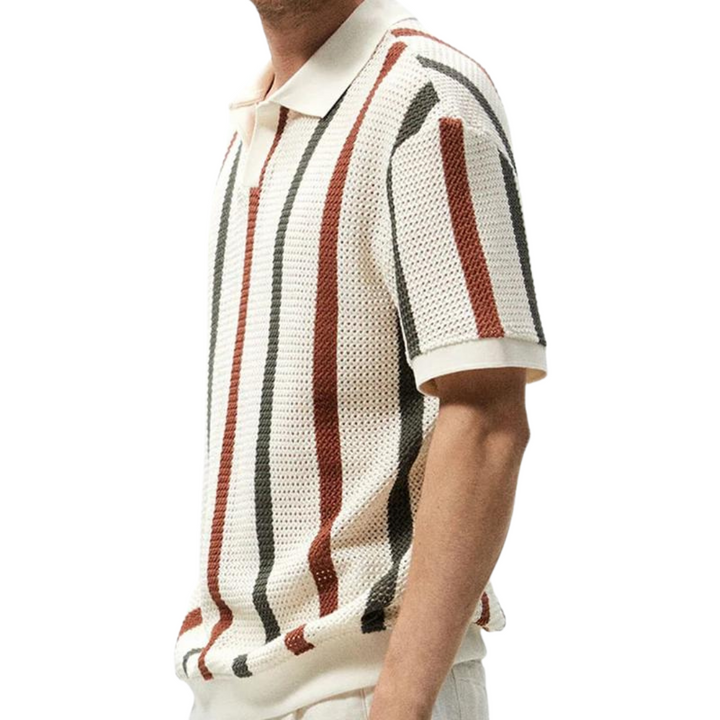 Elegante polo da uomo con righe di tendenza - comfort e stile per tutti i giorni