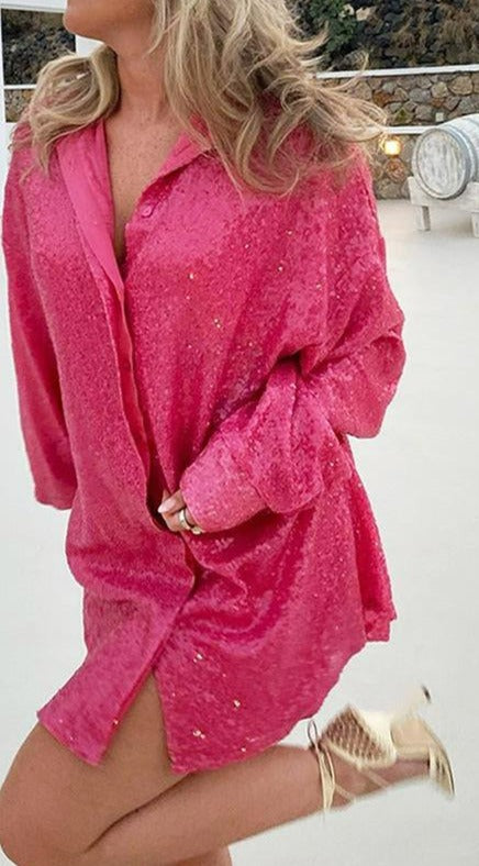 Gershilda - Glamorous Oversized Sequin Blouse
