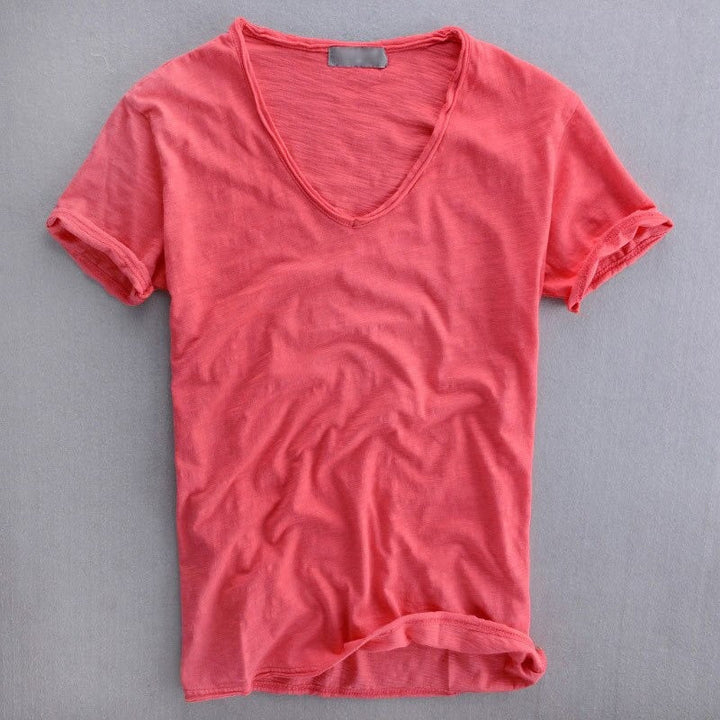Enrico™ -  Camicia in cotone con scollo a V
