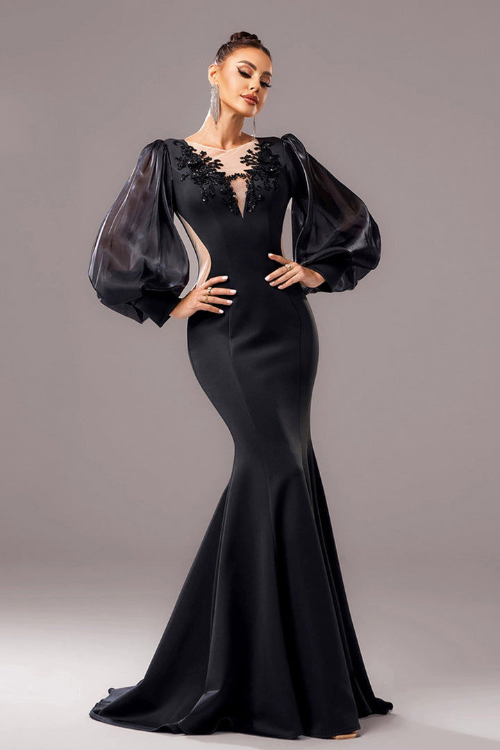 Celestine - Abito Elegante con Maniche Trasparenti