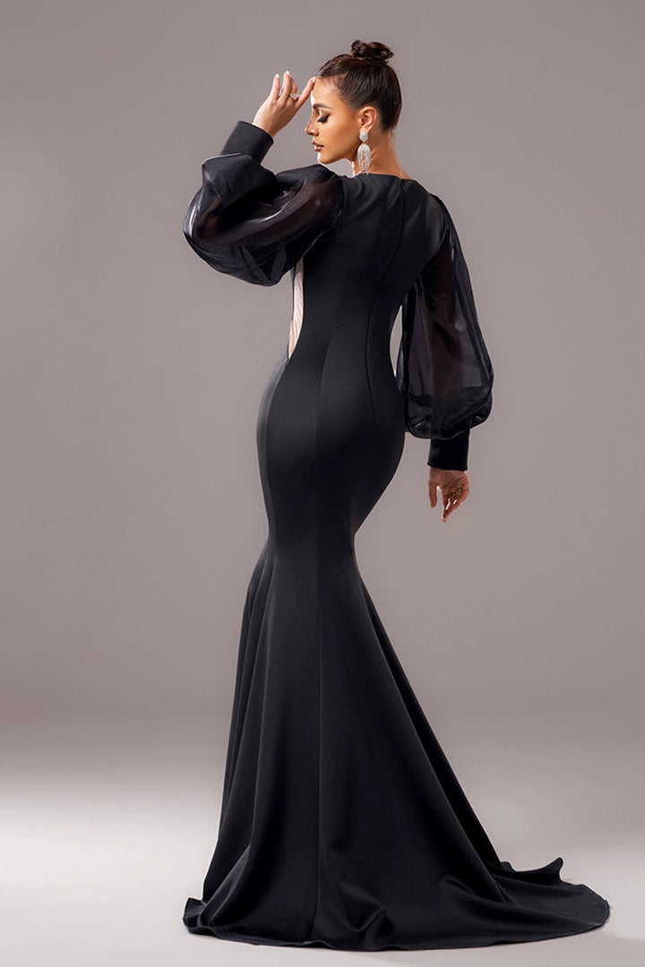 Celestine - Abito Elegante con Maniche Trasparenti