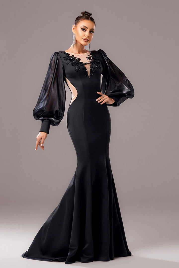 Celestine - Abito Elegante con Maniche Trasparenti